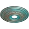 Ekena Millwork Orleans Medallion (Canopies up to 4 5/8"), 17 5/8"OD X 3 5/8"ID X 1 7/8"P, Copper Green Patina CM17OLCGS - alternate 5